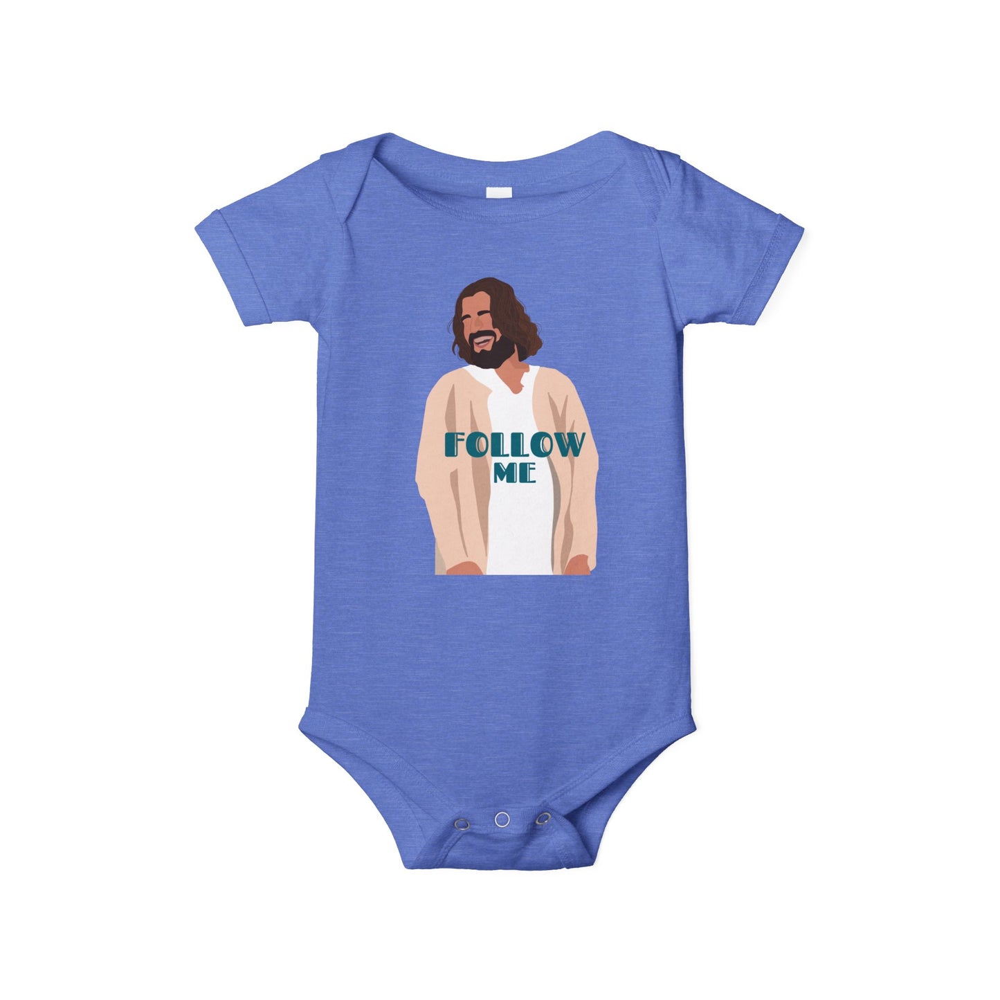 Jesus - Follow Me - 99 Sheep Signature Collection - Premium Unisex Baby Onesie