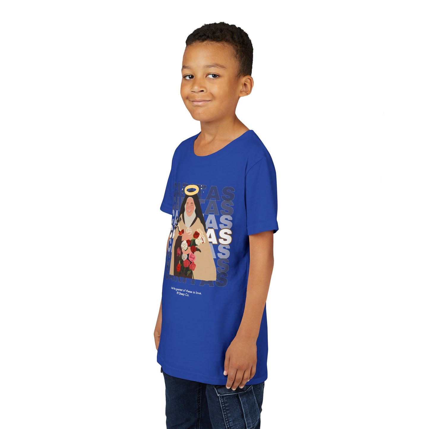 Caritas - St. Therese of Lisieux - 99 Sheep Signature Collection - Premium Unisex Youth Shirt