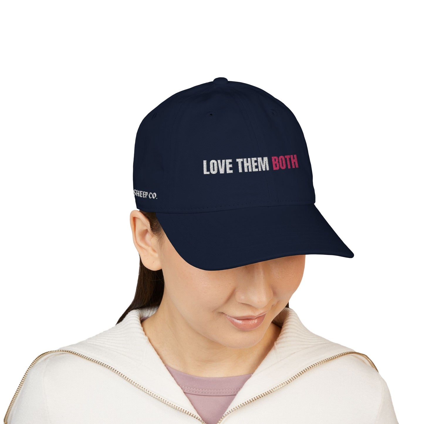 Love them BOTH - Pro Life Frenchie - Embroidered Organic Baseball Cap