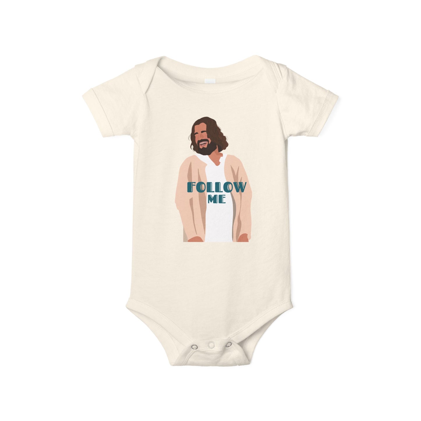 Jesus - Follow Me - 99 Sheep Signature Collection - Premium Unisex Baby Onesie