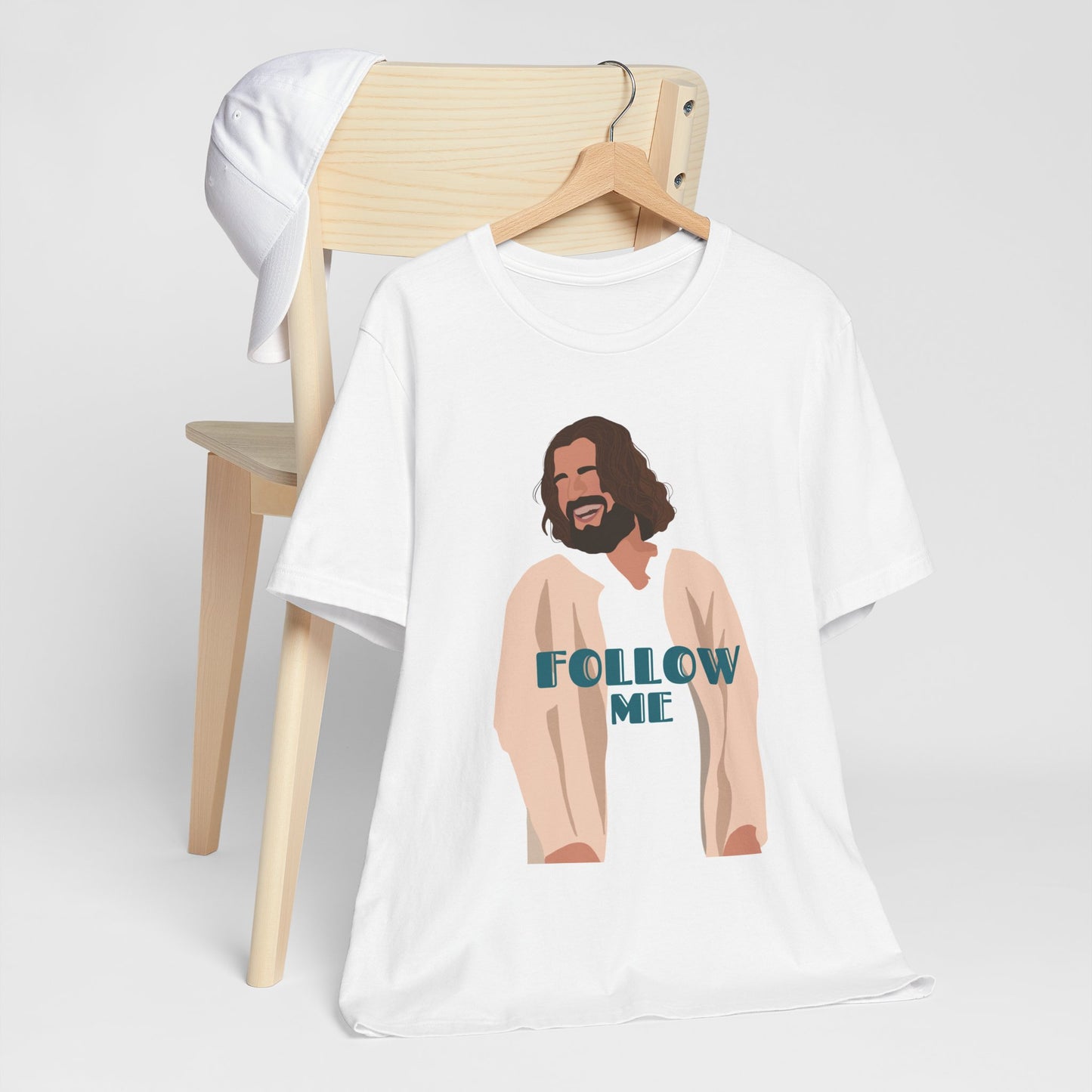 Jesus - Follow Me - 99 Sheep Signature Collection - Premium Unisex Adult Tee Shirt