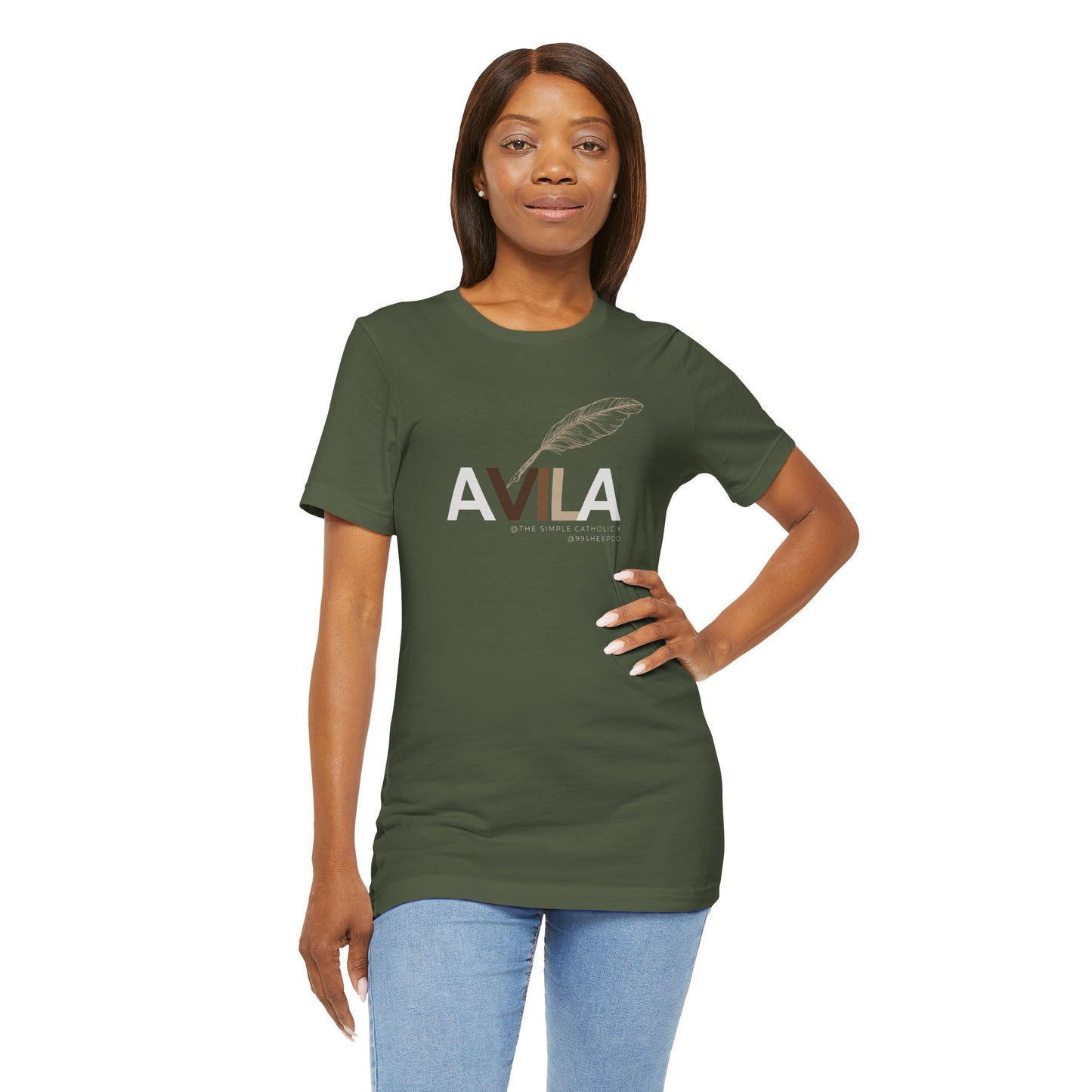 St Teresa of Avila (@TheSimpleCatholic) - Premium Unisex Tee