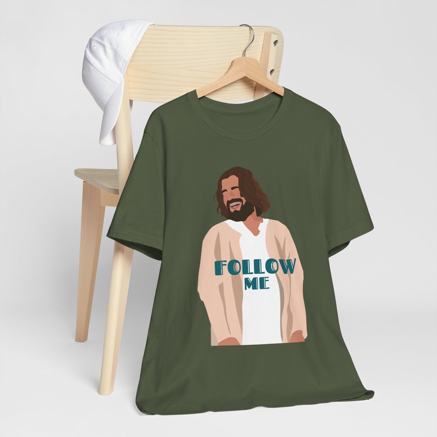Jesus - Follow Me - 99 Sheep Signature Collection - Premium Unisex Adult Tee Shirt