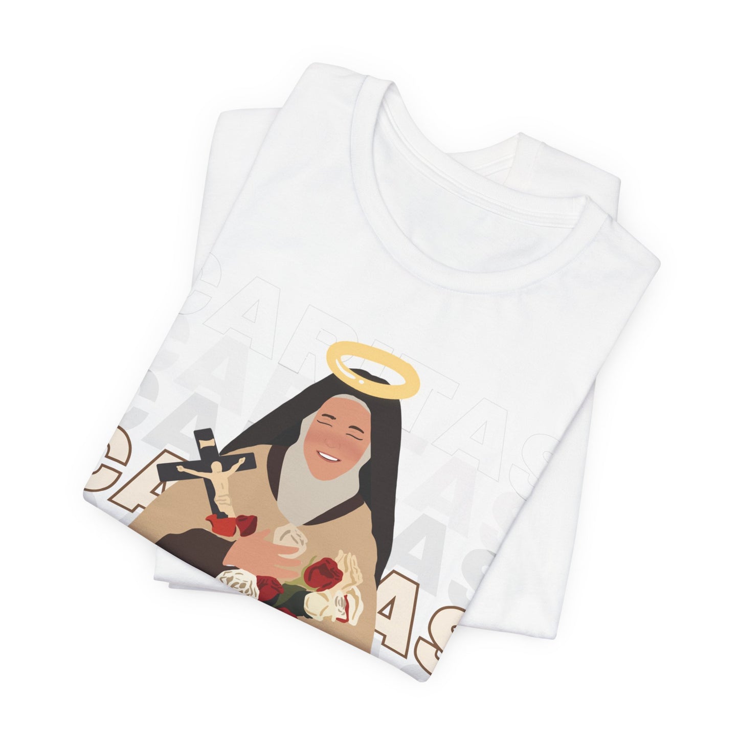 Caritas - St. Therese of Lisieux - 99 Sheep Signature Collection - Premium Unisex Adult Tee Shirt