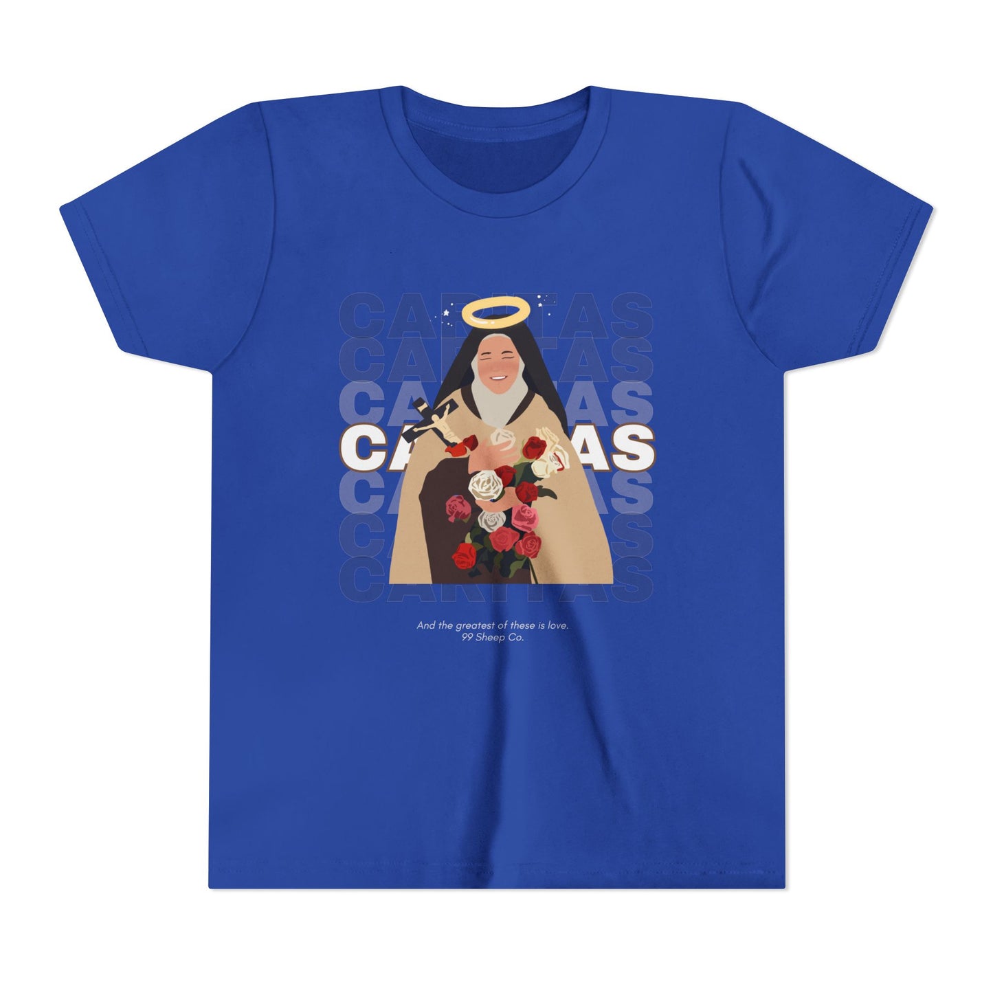 Caritas - St. Therese of Lisieux - 99 Sheep Signature Collection - Premium Unisex Youth Shirt