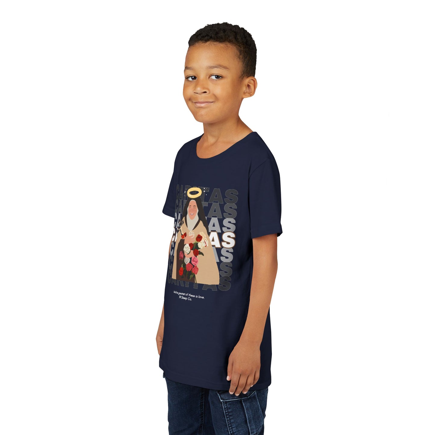 Caritas - St. Therese of Lisieux - 99 Sheep Signature Collection - Premium Unisex Youth Shirt