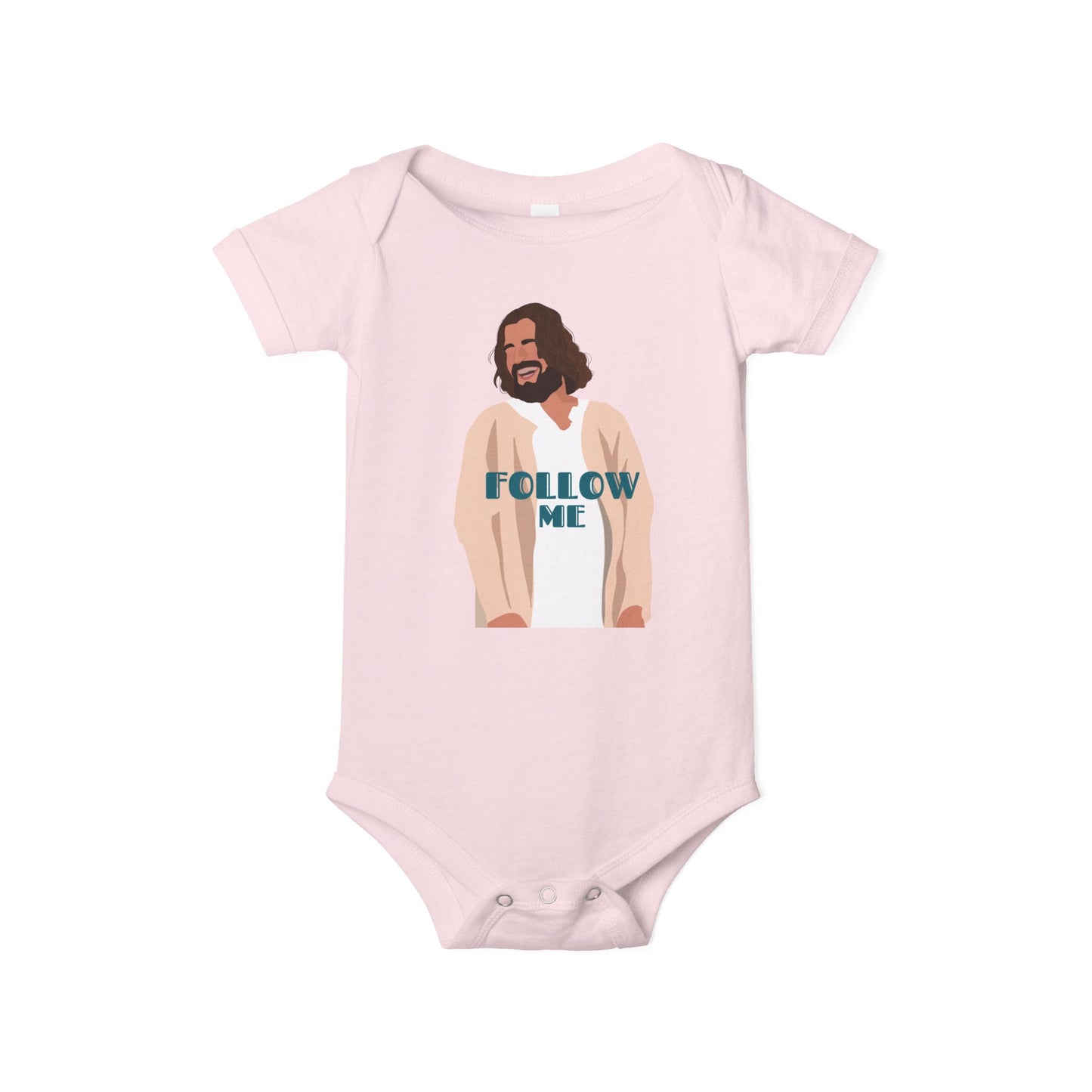Jesus - Follow Me - 99 Sheep Signature Collection - Premium Unisex Baby Onesie