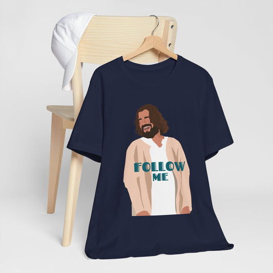 Jesus - Follow Me - 99 Sheep Signature Collection - Premium Unisex Adult Tee Shirt