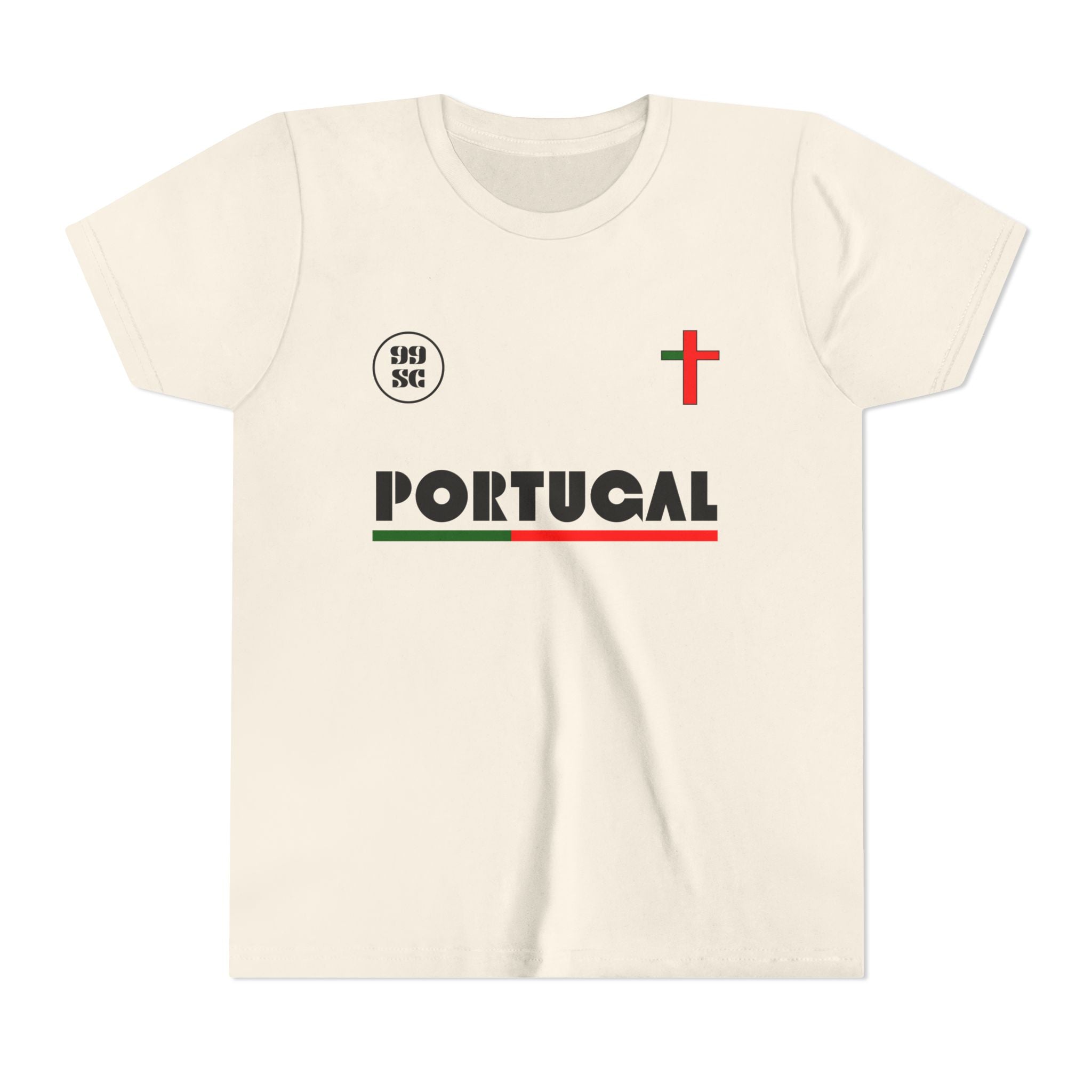 Our Lady of Fátima Catholic T-Shirt · Portugal Soccer Youth Tee · Unisex Marian Devotion Apparel · Made in USA · 100% Profits Donated · 2026