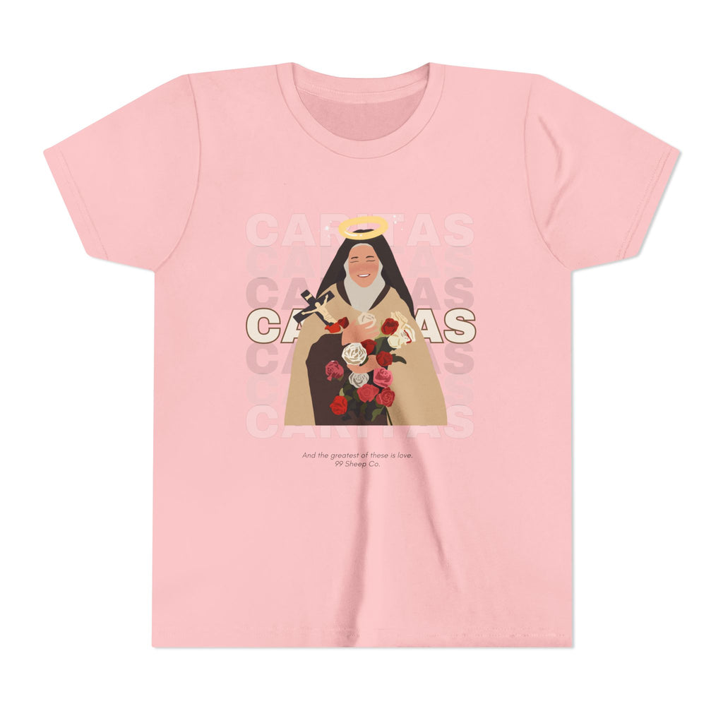 Caritas - St. Therese of Lisieux - 99 Sheep Signature Collection - Premium Unisex Youth Shirt