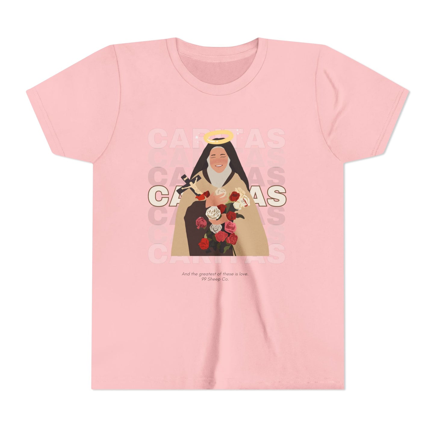 Caritas - St. Therese of Lisieux - 99 Sheep Signature Collection - Premium Unisex Youth Shirt