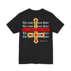 Saint Peter Cross Graphic Tee — Retro Gothic Unisex TShirt