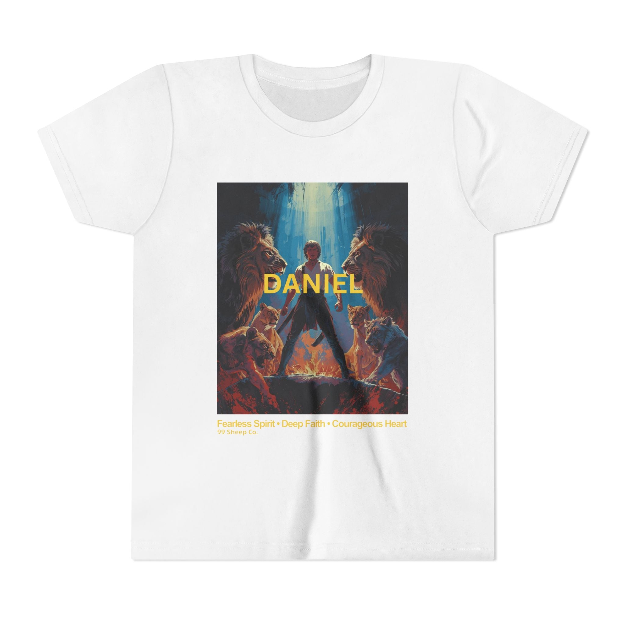 Daniel in the Lion's Den - Unisex - Youth Short Sleeve Tee - Graphic Shirt