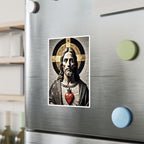 Sacred Heart of Jesus - Kiss-Cut Vinyl Decals, Christian Stickers, Religious Home Decor, Miraculous Love, Sacred Heart Art, Inspirational Gifts
