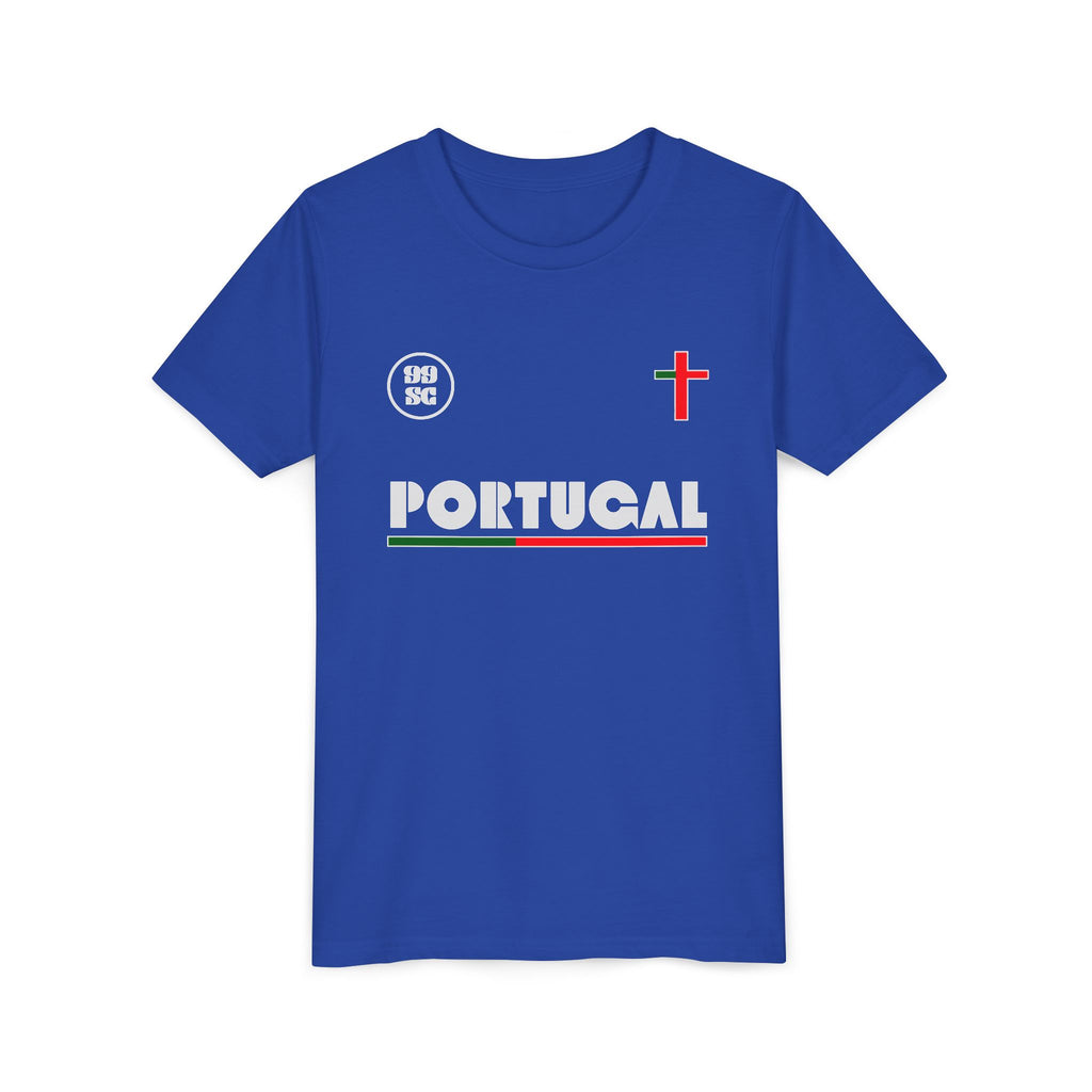 Our Lady of Fátima Catholic T-Shirt · Portugal Soccer Youth Tee · Unisex Marian Devotion Apparel · Made in USA · 100% Profits Donated · 2026