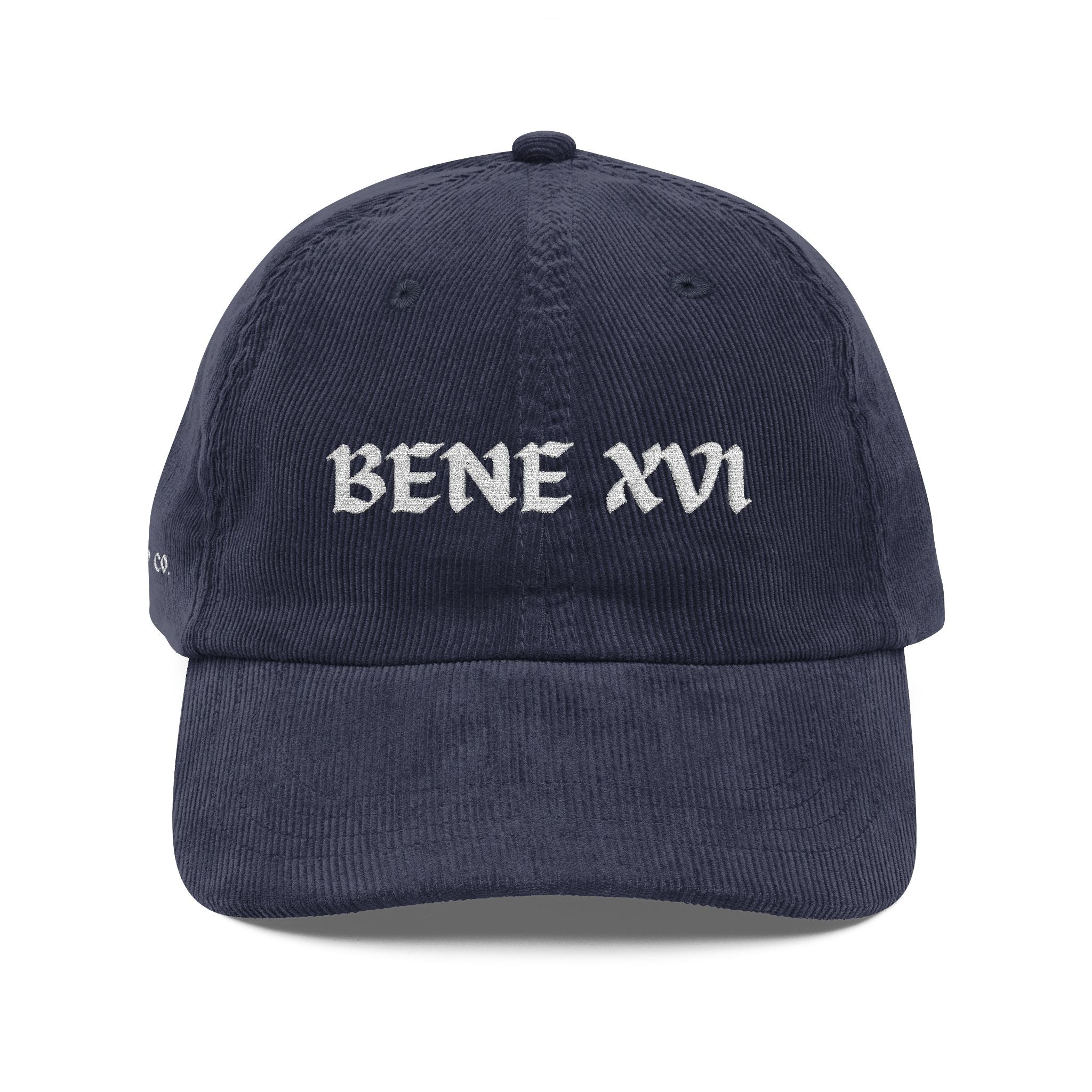 Pope Benedict XVI - Vintage Embroidery Corduroy Cap