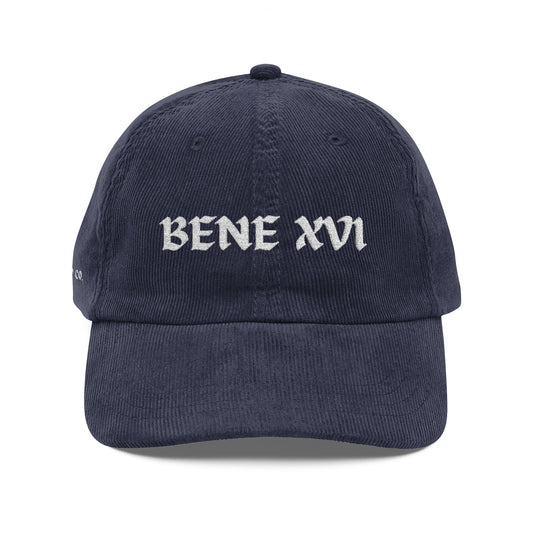 Pope Benedict XVI - Vintage Embroidery Corduroy Cap