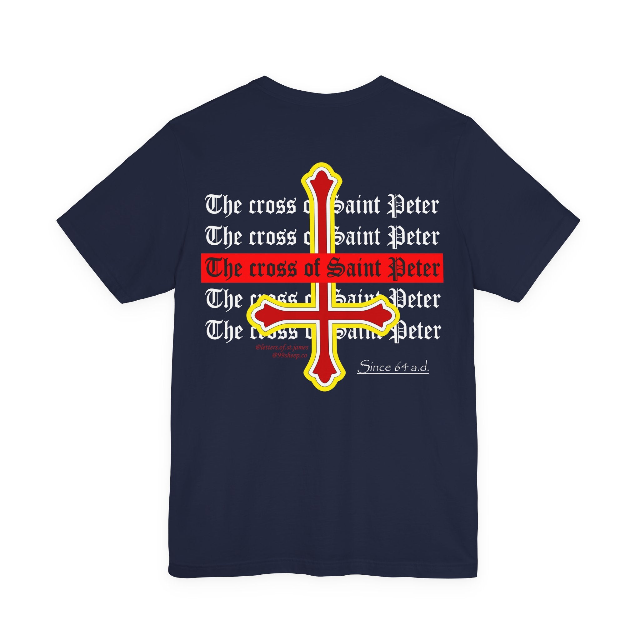 Saint Peter Cross Graphic Tee — Retro Gothic Unisex TShirt