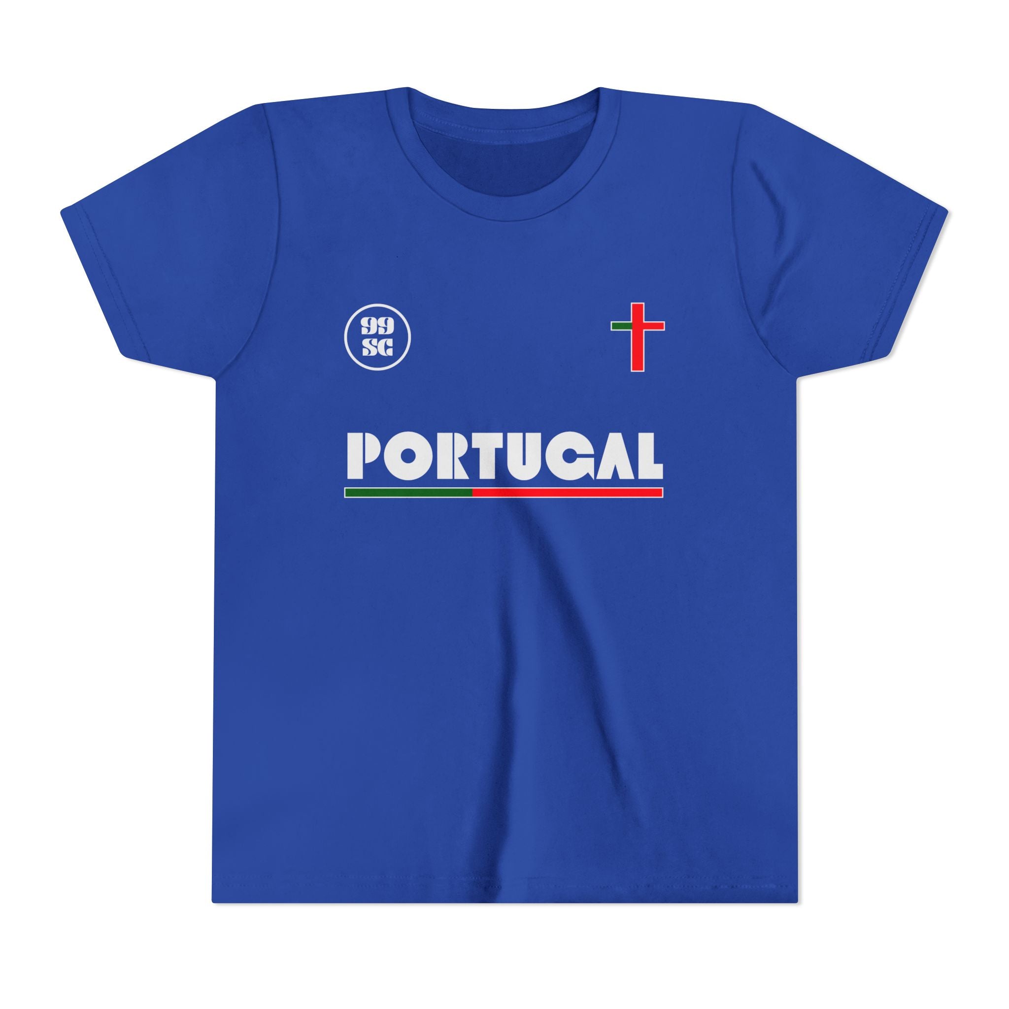 Our Lady of Fátima Catholic T-Shirt · Portugal Soccer Youth Tee · Unisex Marian Devotion Apparel · Made in USA · 100% Profits Donated · 2026