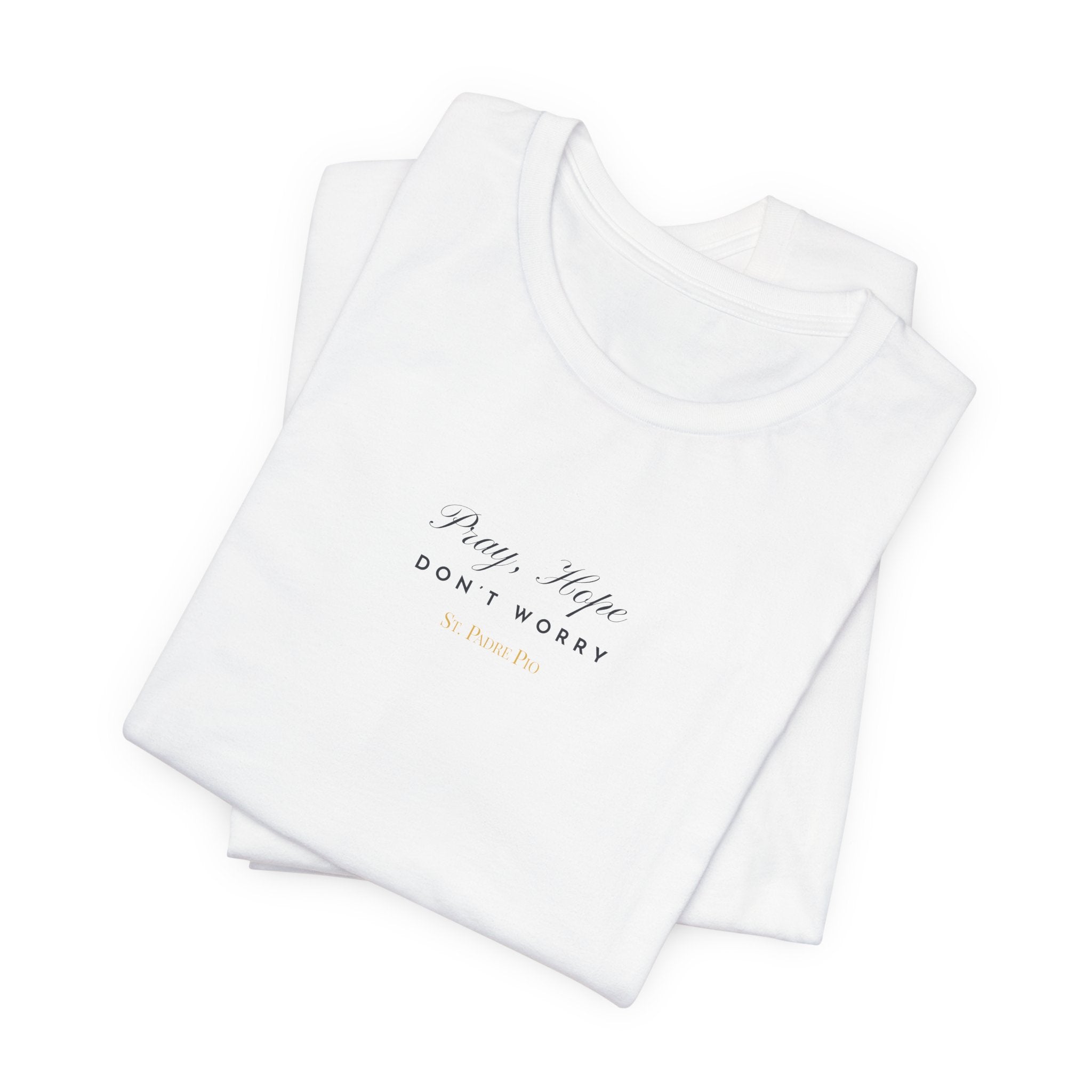 Padre Pio × Italy — "Pray, Hope, Don't Worry" Tee | Saints of the Pitch