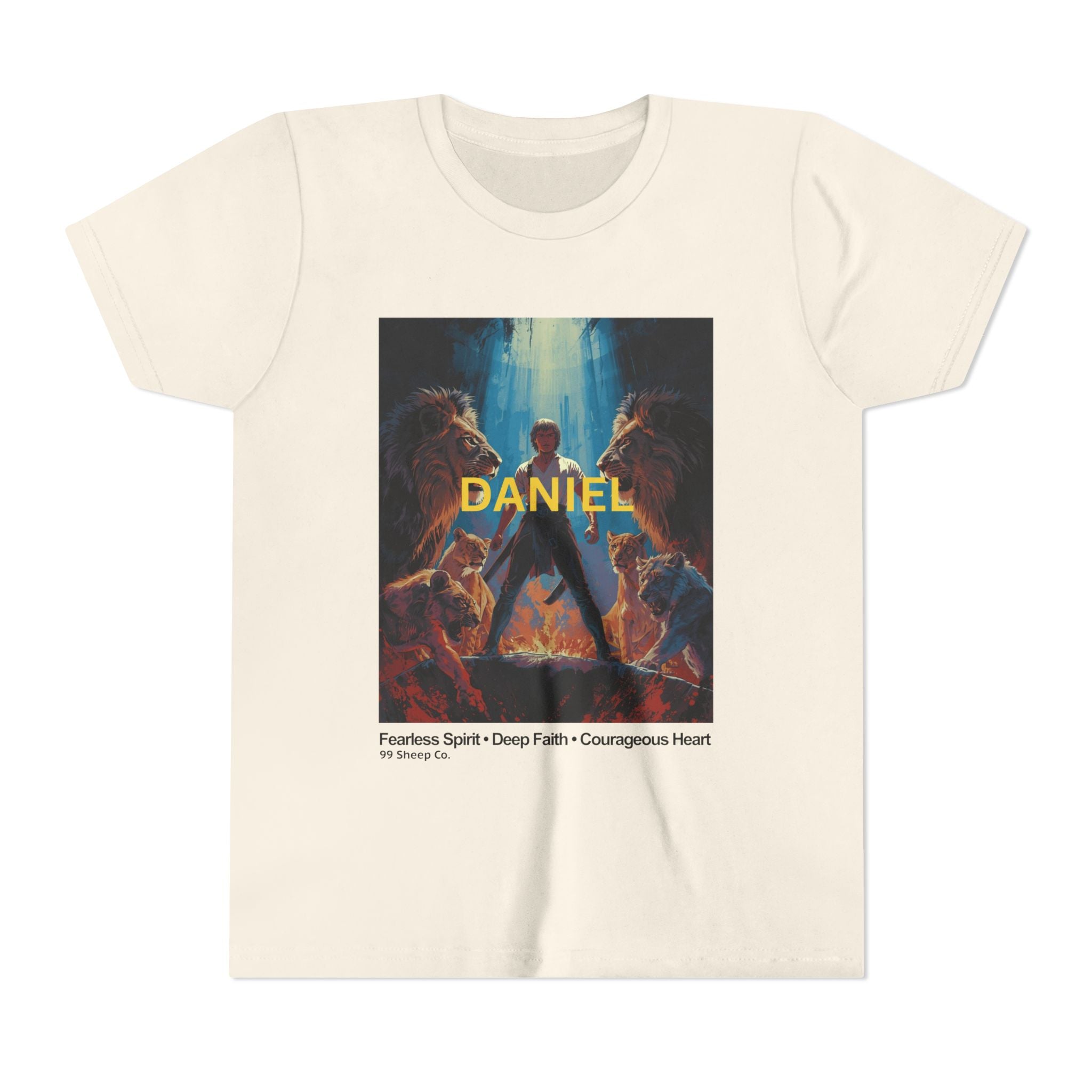 Daniel in the Lion's Den - Unisex - Youth Short Sleeve Tee - Graphic Shirt
