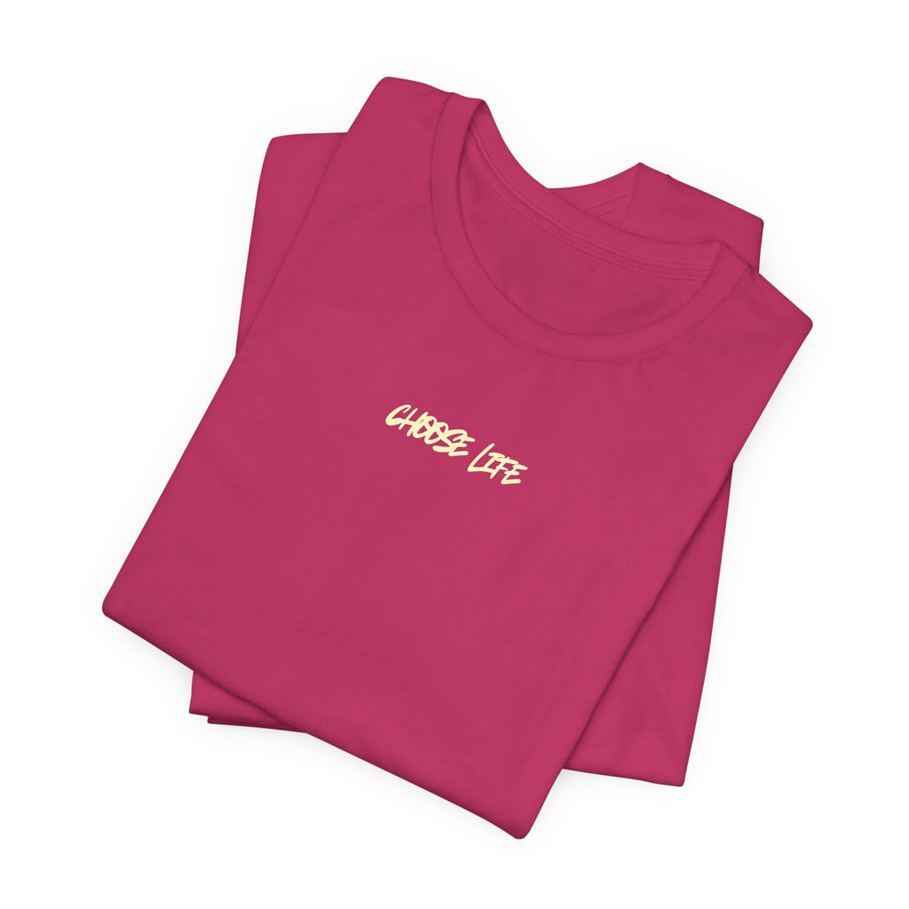 Choose Life - Unisex Tee by @thecrunchycatholicmom