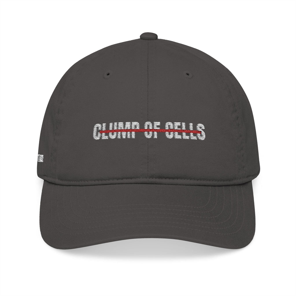 Not Just a Clump of Cells - Pro Life Frenchie Collab - Embroidered Organic Baseball Cap