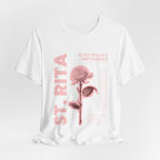 St. Rita of Cascia Women's Tee — "Nothing Is Impossible With God"