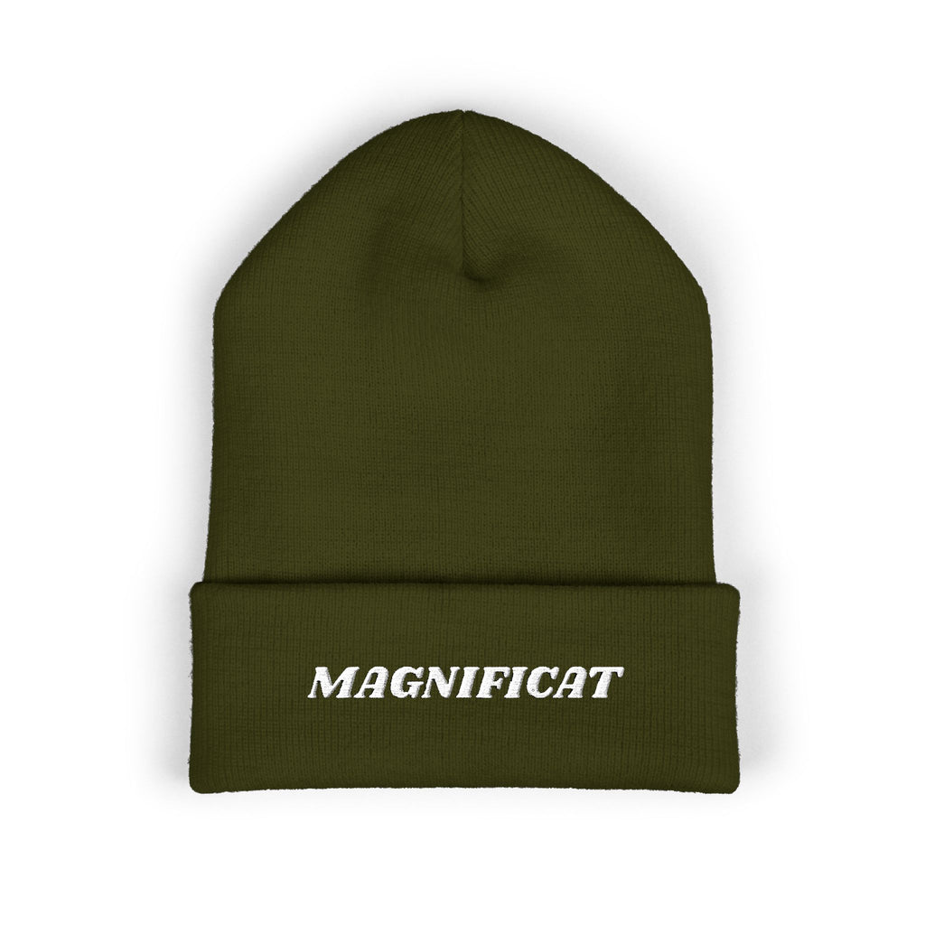 Magnificat Embroidered Cuffed Beanie Unisex