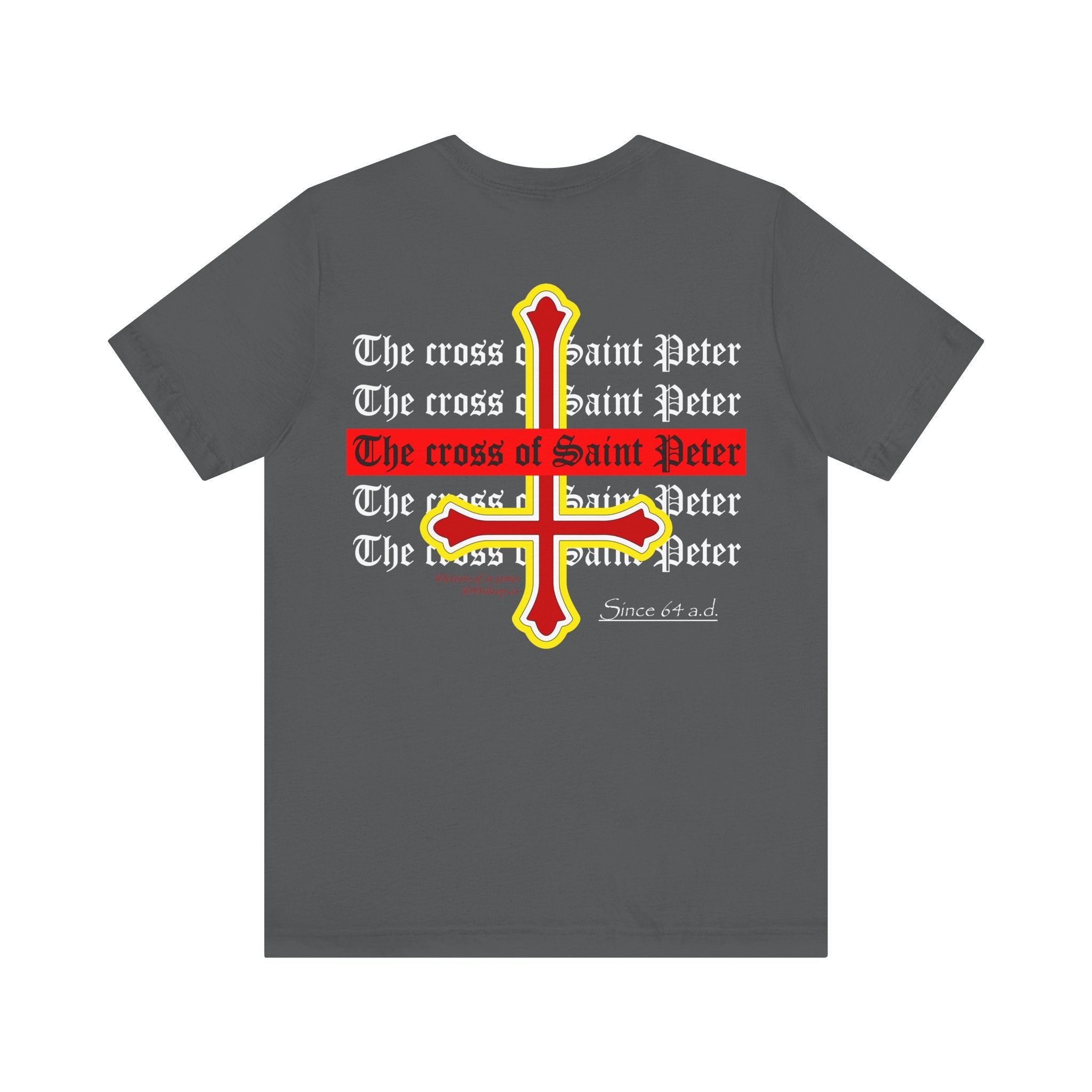 Saint Peter Cross Graphic Tee — Retro Gothic Unisex TShirt