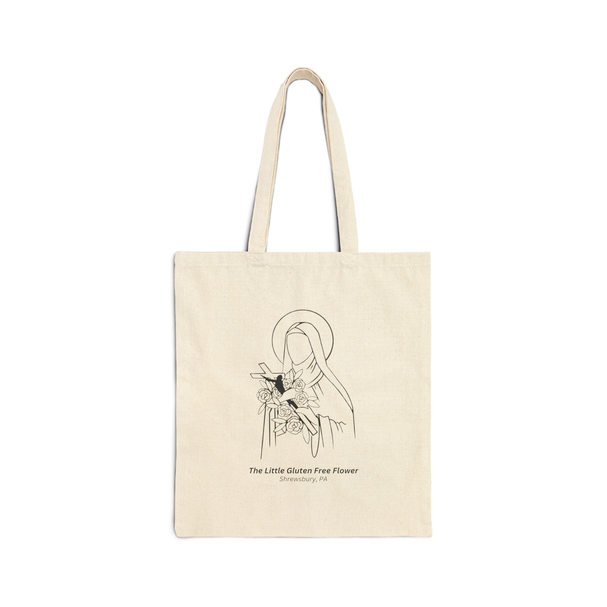 The Little Gluten Free Flower Cotton Canvas Tote Bag