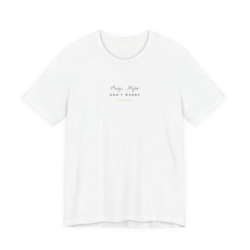 Padre Pio × Italy — "Pray, Hope, Don't Worry" Tee | Saints of the Pitch