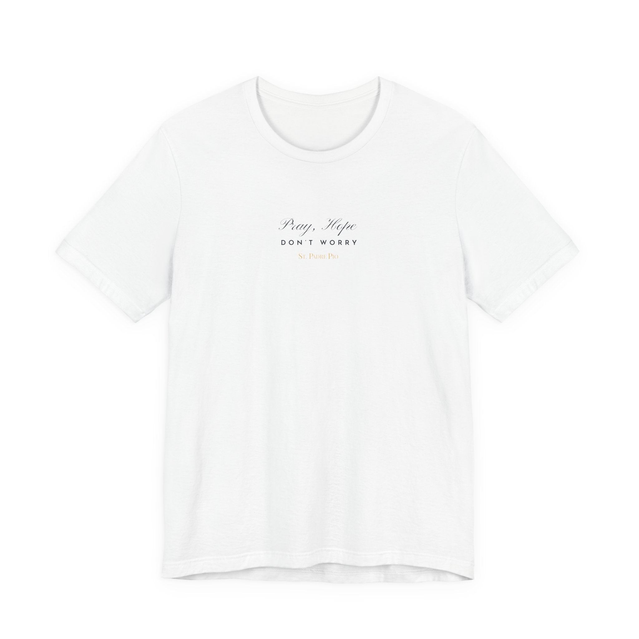 Padre Pio × Italy — "Pray, Hope, Don't Worry" Tee | Saints of the Pitch