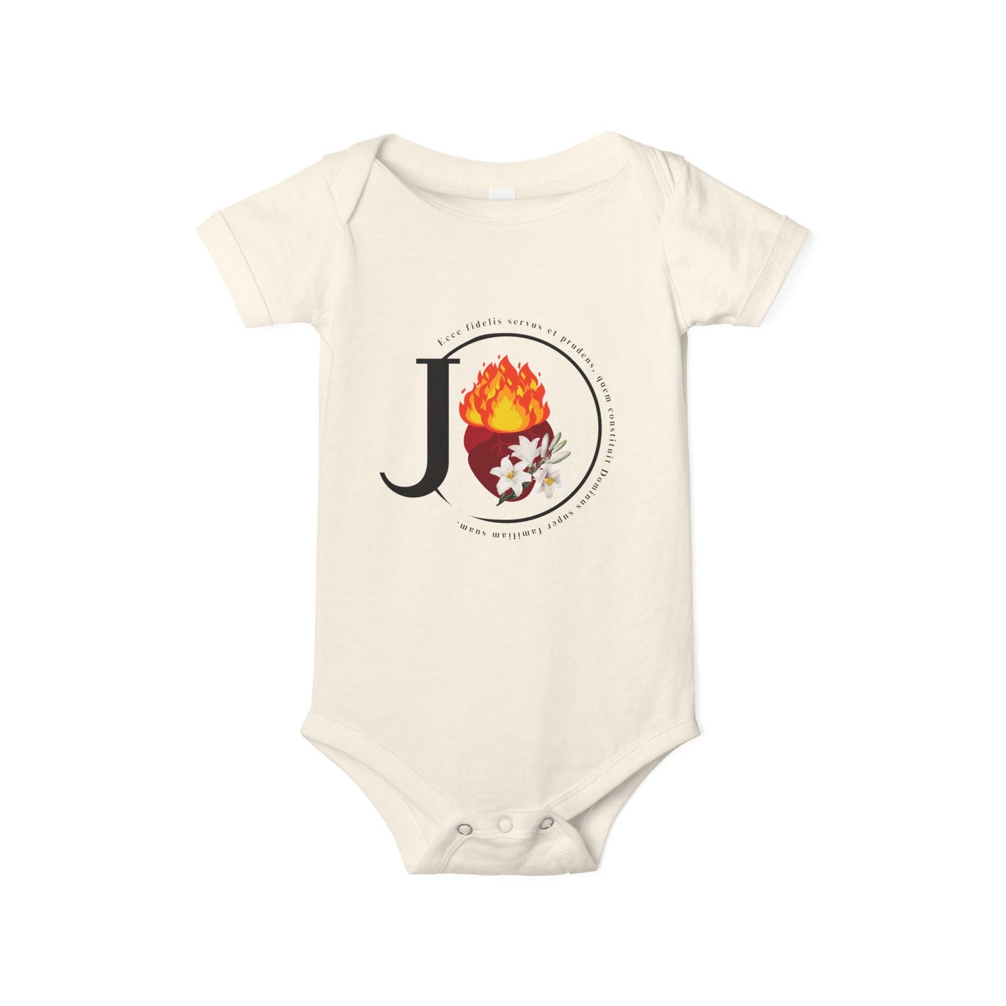 St. Joseph Chaste Heart Jersey One Piece - Adorable Premium Baby Bodysuit