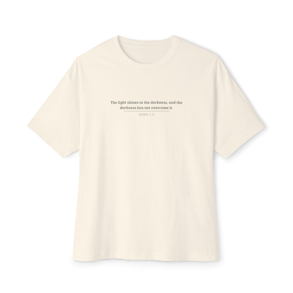 John 1:5 - Unisex Oversized Boxy Tee