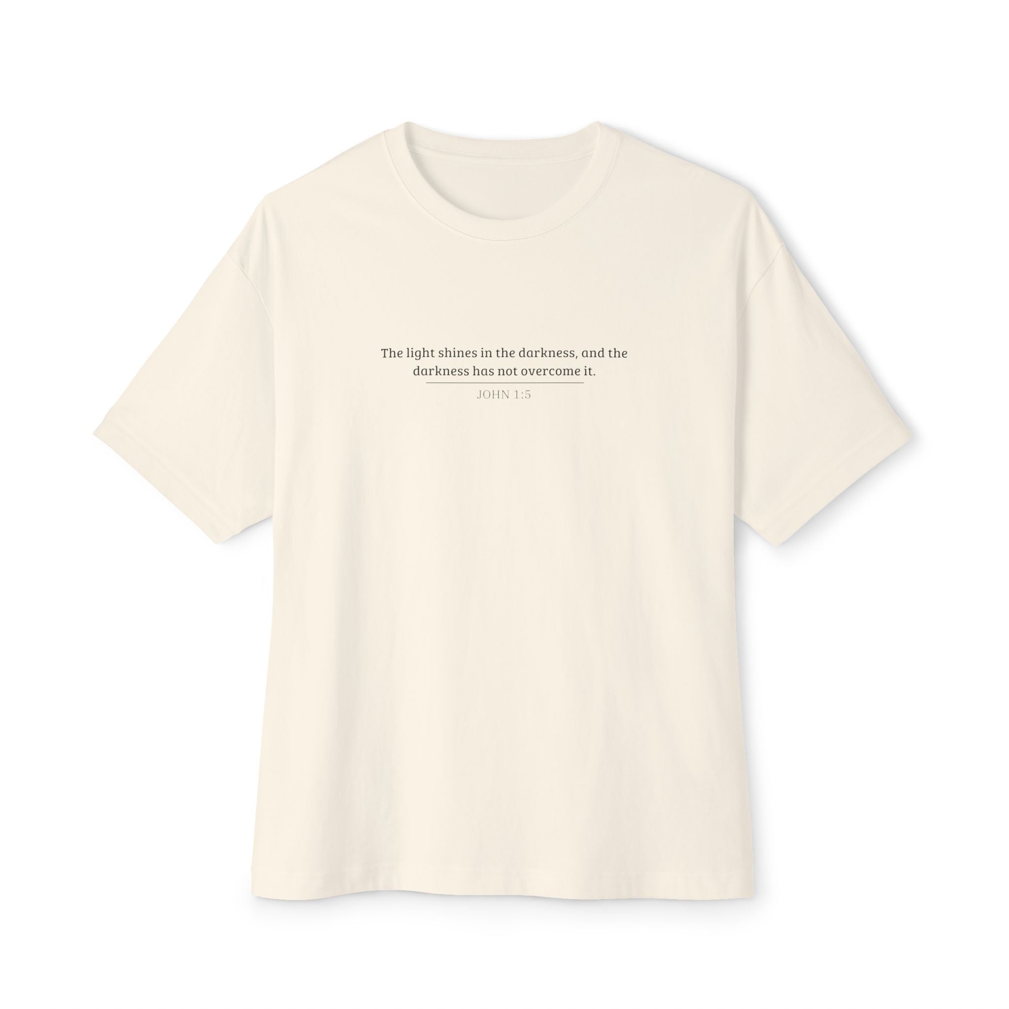 John 1:5 - Unisex Oversized Boxy Tee