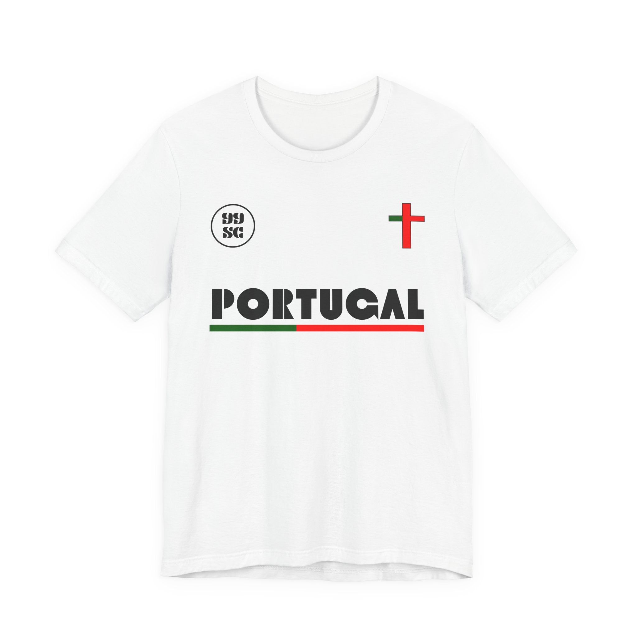 Our Lady of Fátima Catholic T-Shirt · Portugal Soccer Tee · Marian Devotion Apparel · Made in USA · 100% Profits Donated · 2026