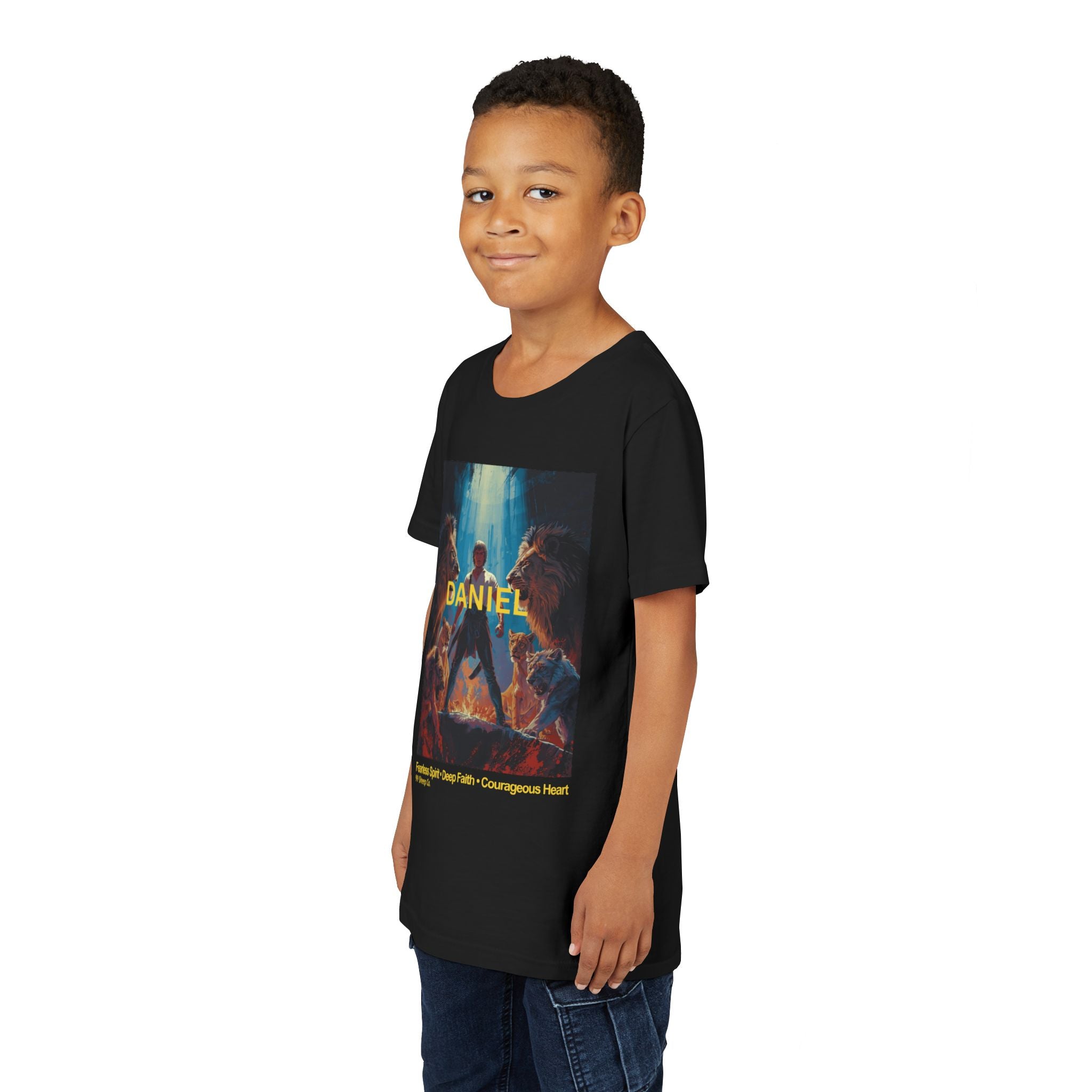Daniel in the Lion's Den - Unisex - Youth Short Sleeve Tee - Graphic Shirt