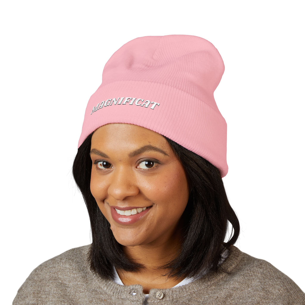 Magnificat Embroidered Cuffed Beanie Unisex