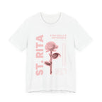 St. Rita of Cascia Women's Tee — "Nothing Is Impossible With God"