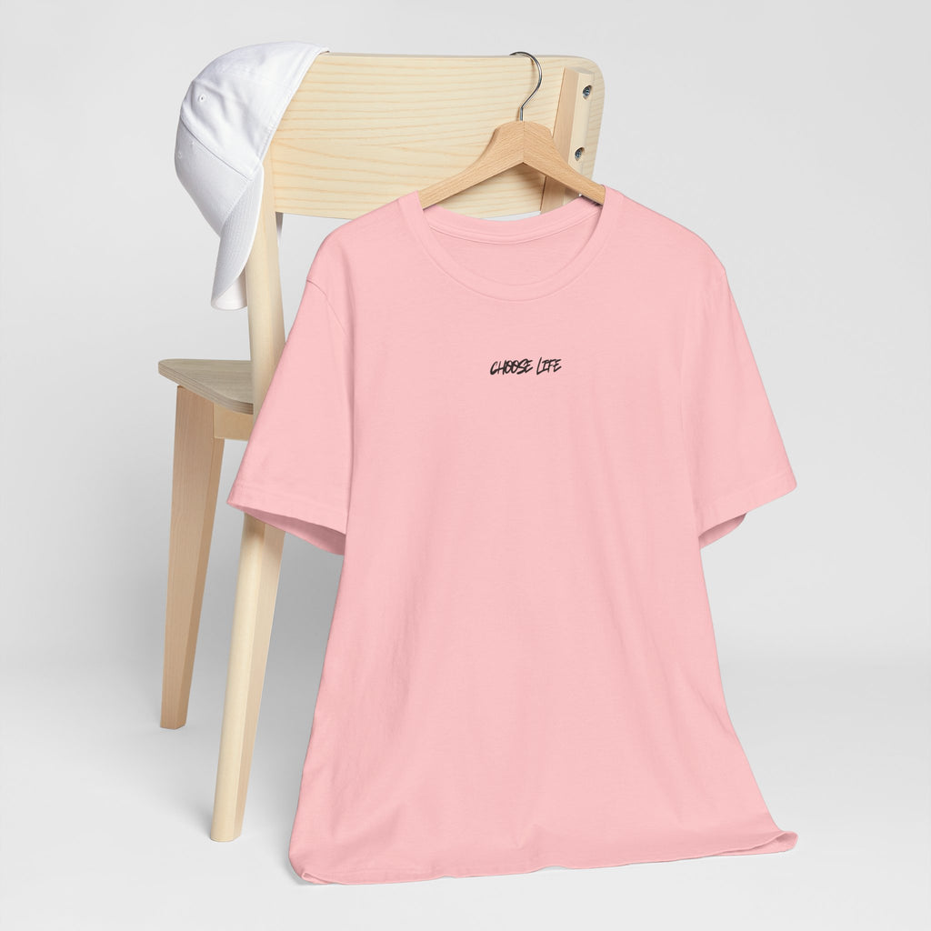 Choose Life - Unisex Tee by @thecrunchycatholicmom