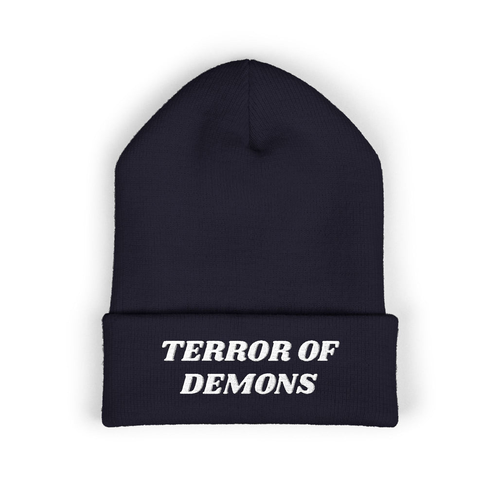 Terror of Demons Embroidered Cuffed Beanie Unisex