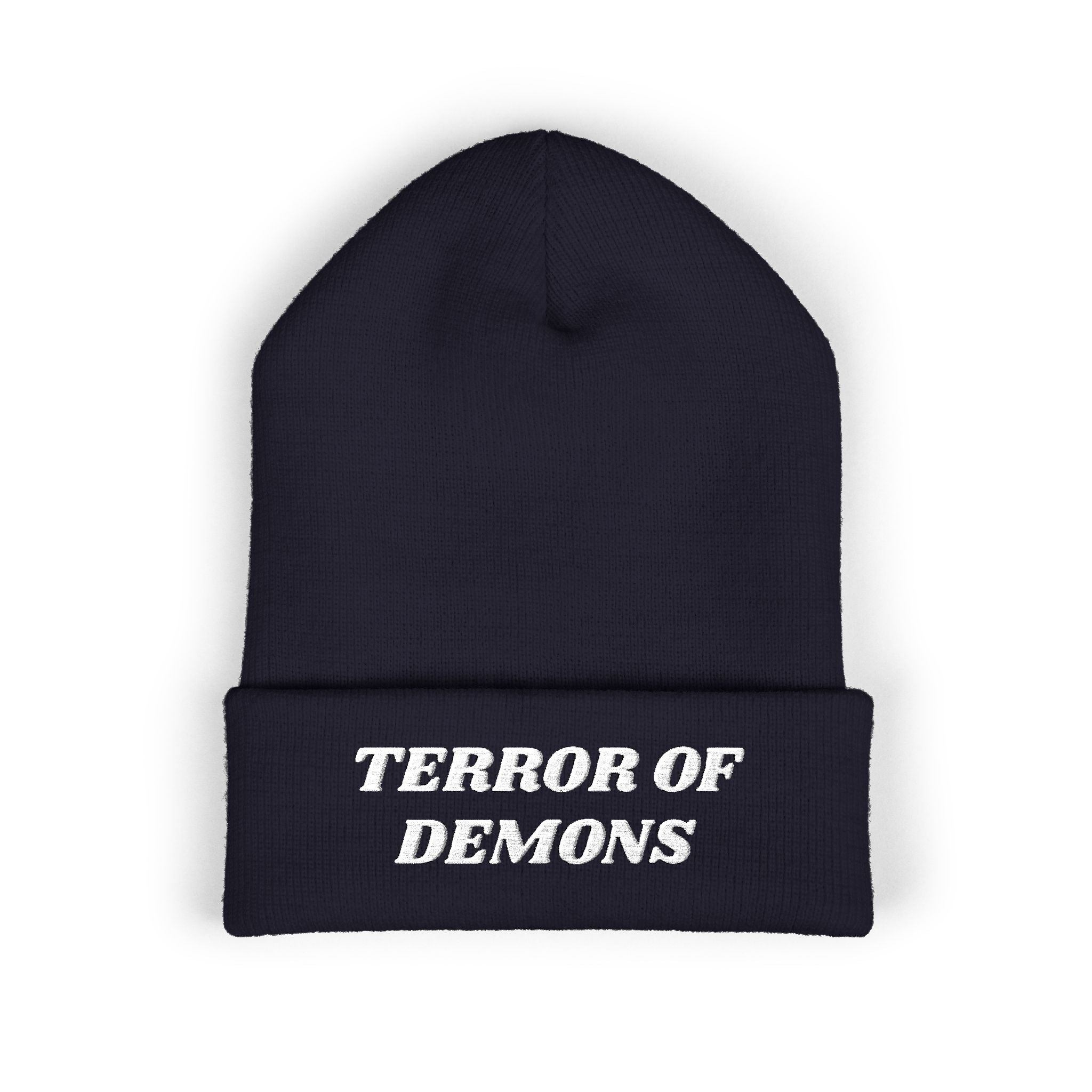 Terror of Demons Embroidered Cuffed Beanie Unisex