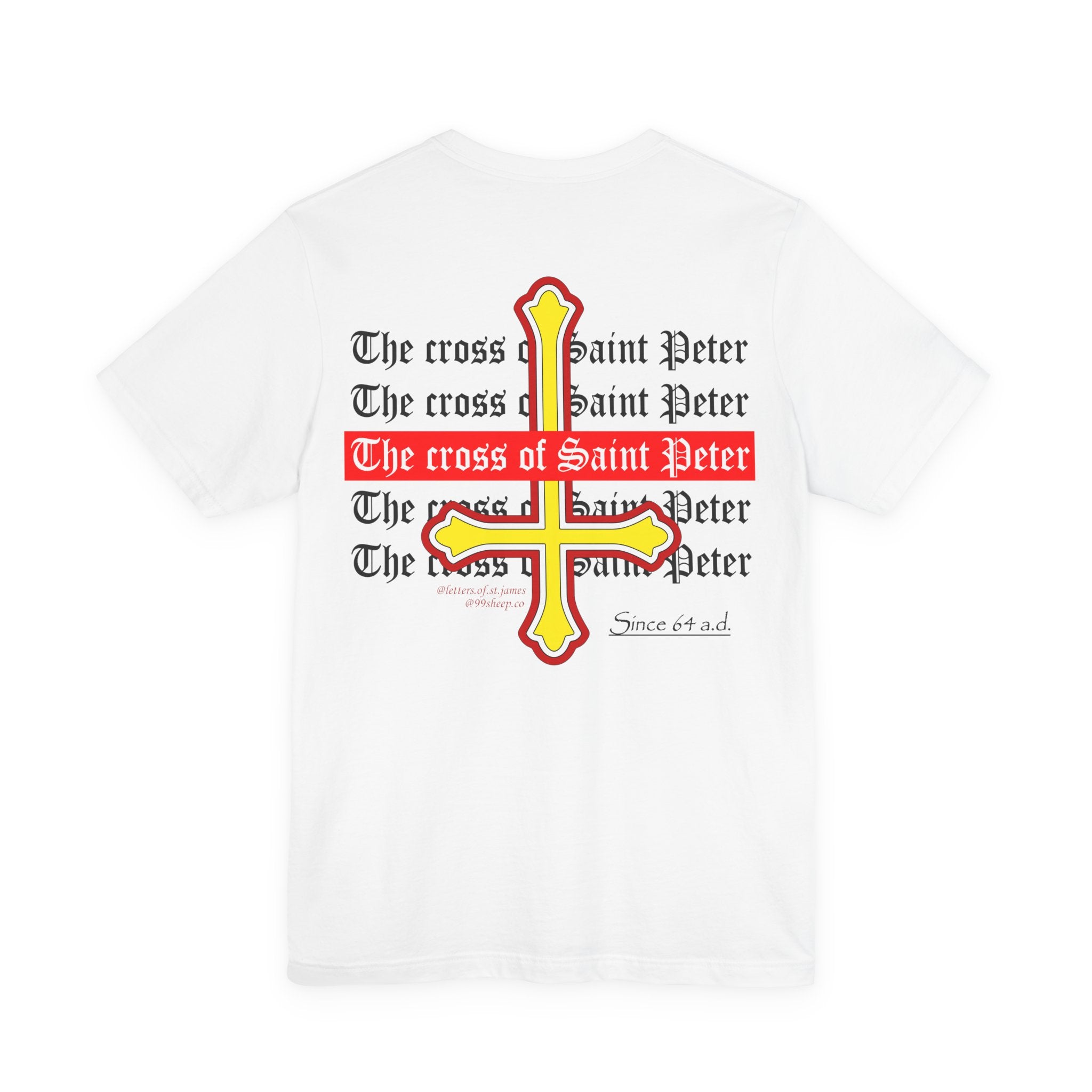 Saint Peter Cross Graphic Tee — Retro Gothic Unisex TShirt
