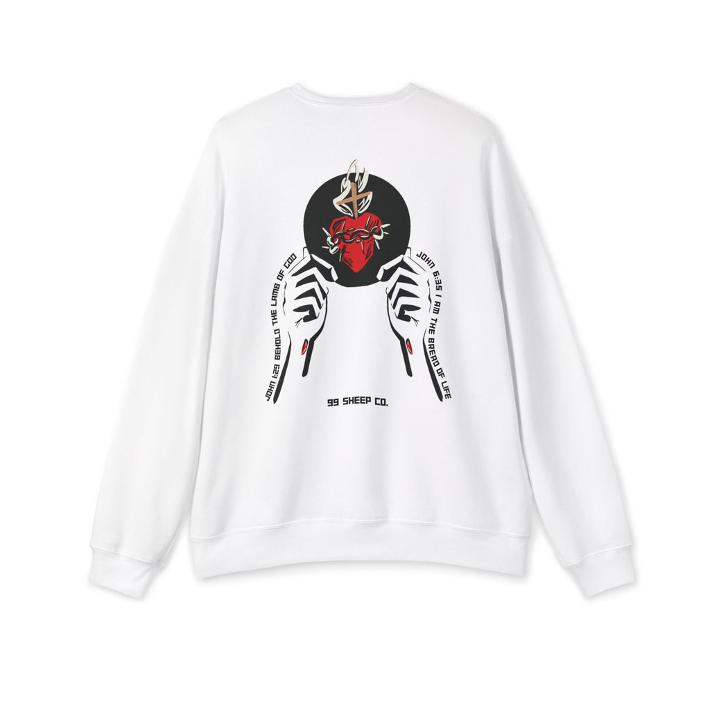 Behold the Handmaid of the Lord - Premium Women's Sweatshirt - 99 Sheep Signature Collection