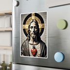 Sacred Heart of Jesus - Kiss-Cut Vinyl Decals, Christian Stickers, Religious Home Decor, Miraculous Love, Sacred Heart Art, Inspirational Gifts