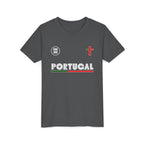 Our Lady of Fátima Catholic T-Shirt · Portugal Soccer Youth Tee · Unisex Marian Devotion Apparel · Made in USA · 100% Profits Donated · 2026