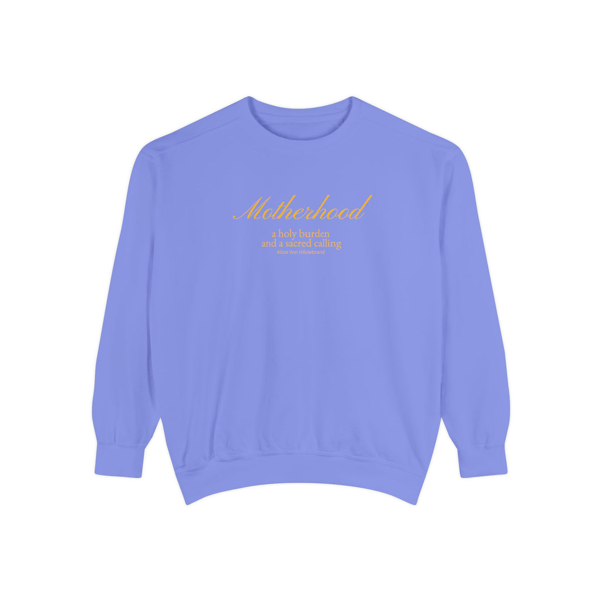Motherhood | Our Lady of Sorrows - Premium Catholic Garment Dyed Sweatshirt