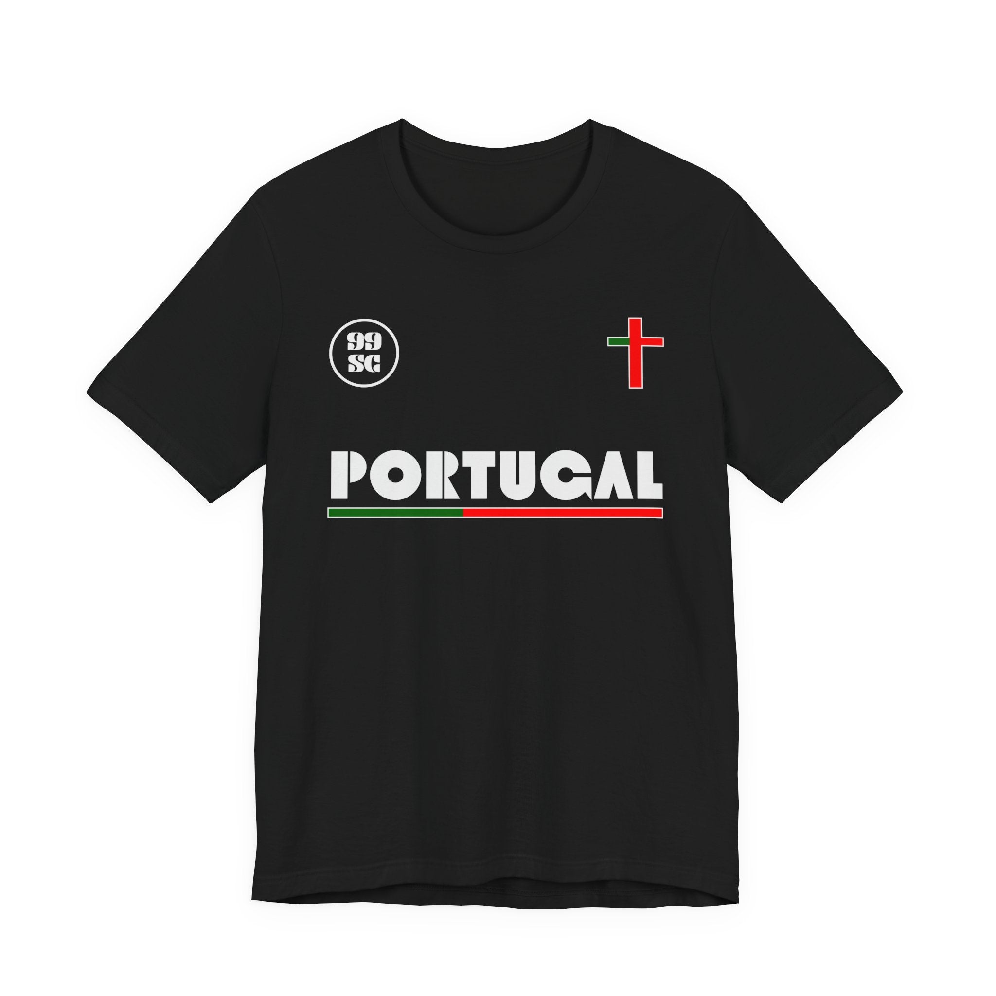 Our Lady of Fátima Catholic T-Shirt · Portugal Soccer Tee · Marian Devotion Apparel · Made in USA · 100% Profits Donated · 2026