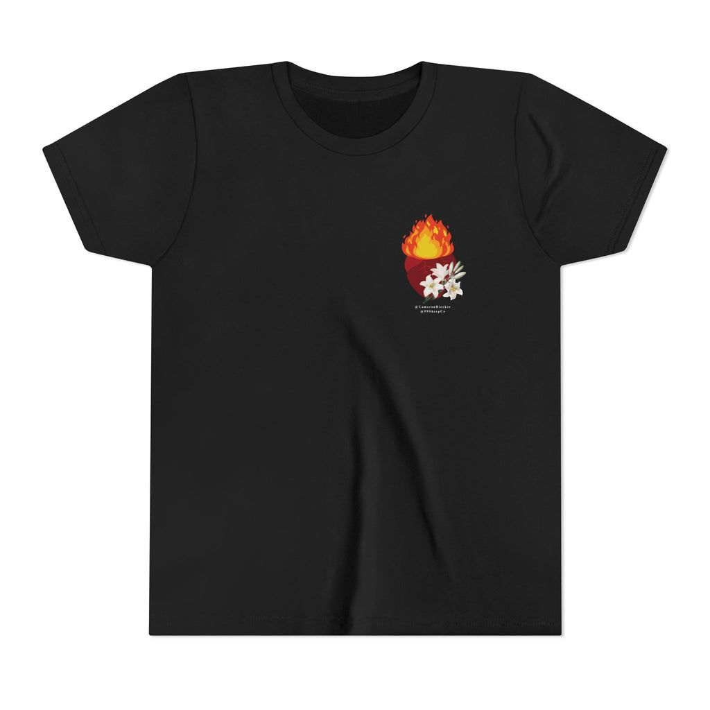 St. Joseph Chaste Heart - Unisex Youth Short Sleeve Tee - Graphic Shirt